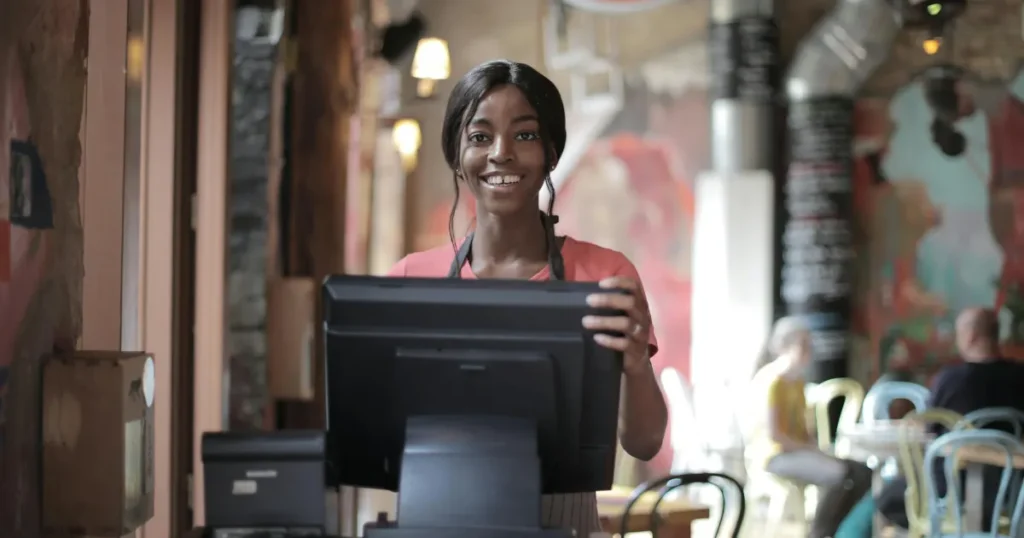 server accepting digital tip