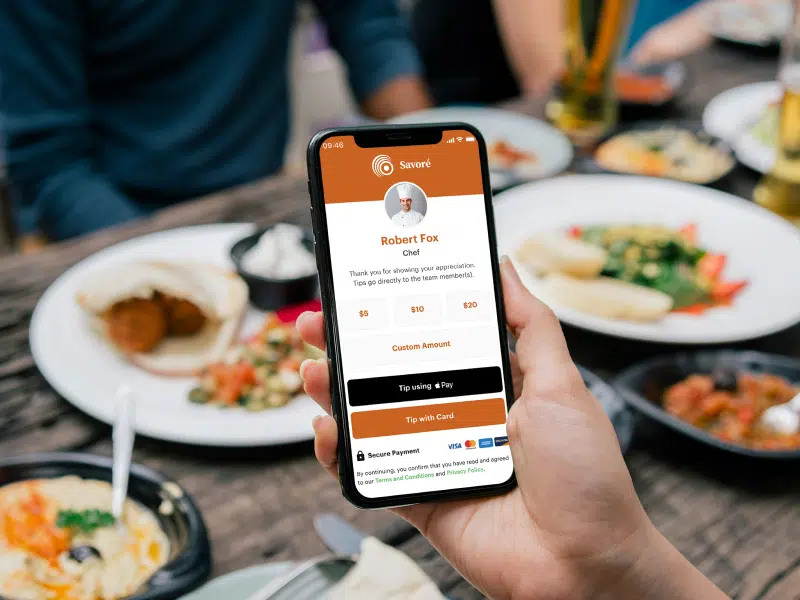 contactless tipping app