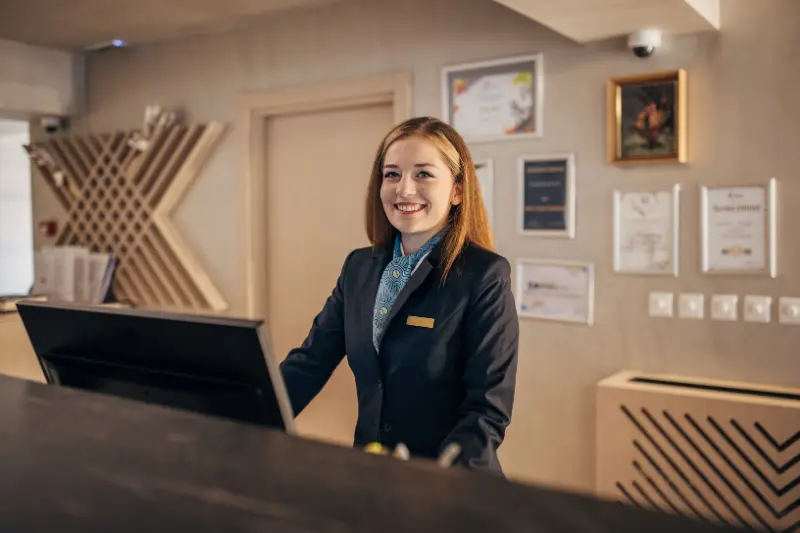 hotel front desk staff