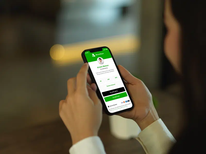 digital tipping at hotel
