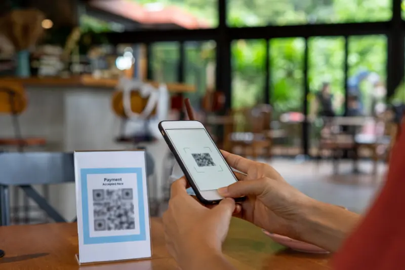 tipping with a QR code